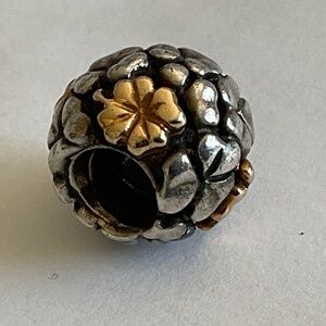 Pandora Silver and Gold Charm Bracelet